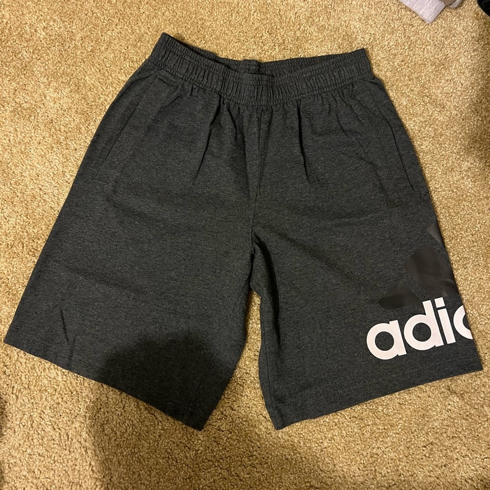 Adidas Cotton Shorts Size Medium Gray.